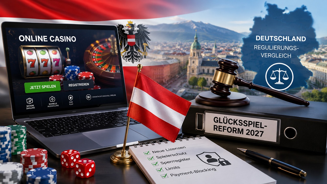 Online-Gl&uuml;cksspiel Regulierungsvergleich zwischen &Ouml;sterreich und Deutschland