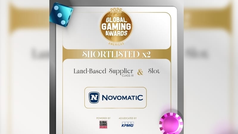 Novomatic pr&auml;sentiert Nominierung bei den Global Gaming Awards Americas 2026.