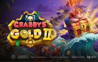 Werbebild des neuen Play'n GO Slot Crabby's Gold II.