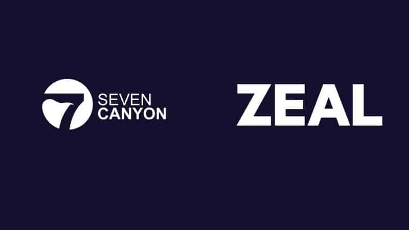 Logos von ZEAL und Seven Canyon