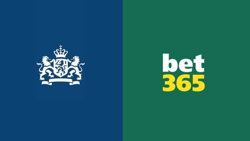 Logos der Kansspelautoriteit und bet365 stehen sich gegen&uuml;ber.