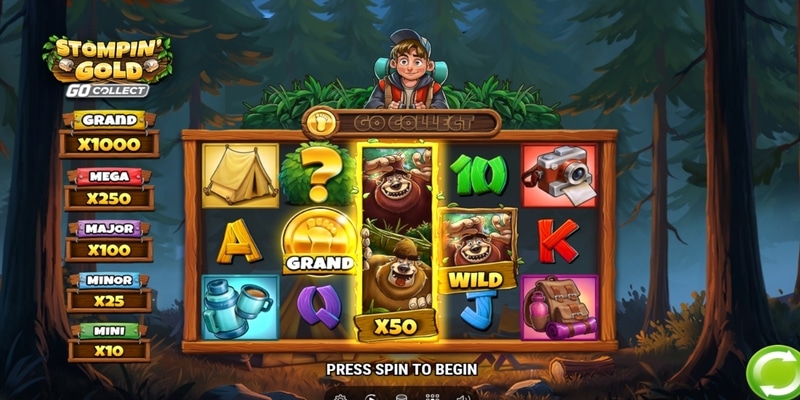 Einblicke in das Spielfeld von Stompin&rsquo; Gold.