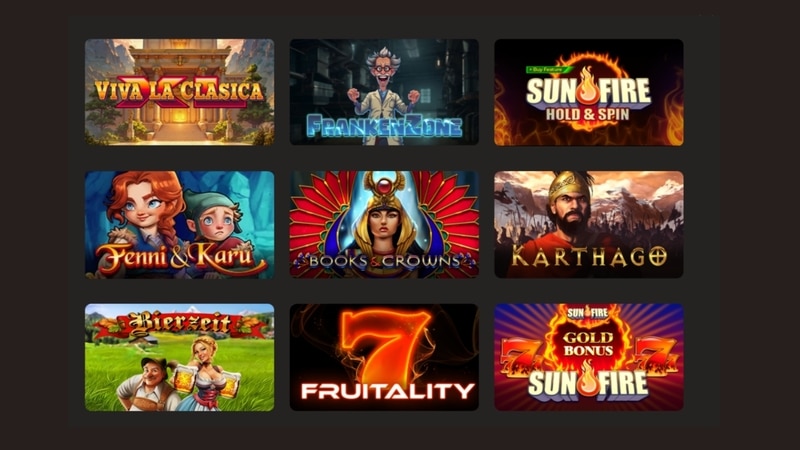 Einzelne Spiele von BW Gaming GmbH f&uuml;r Online Casinos.