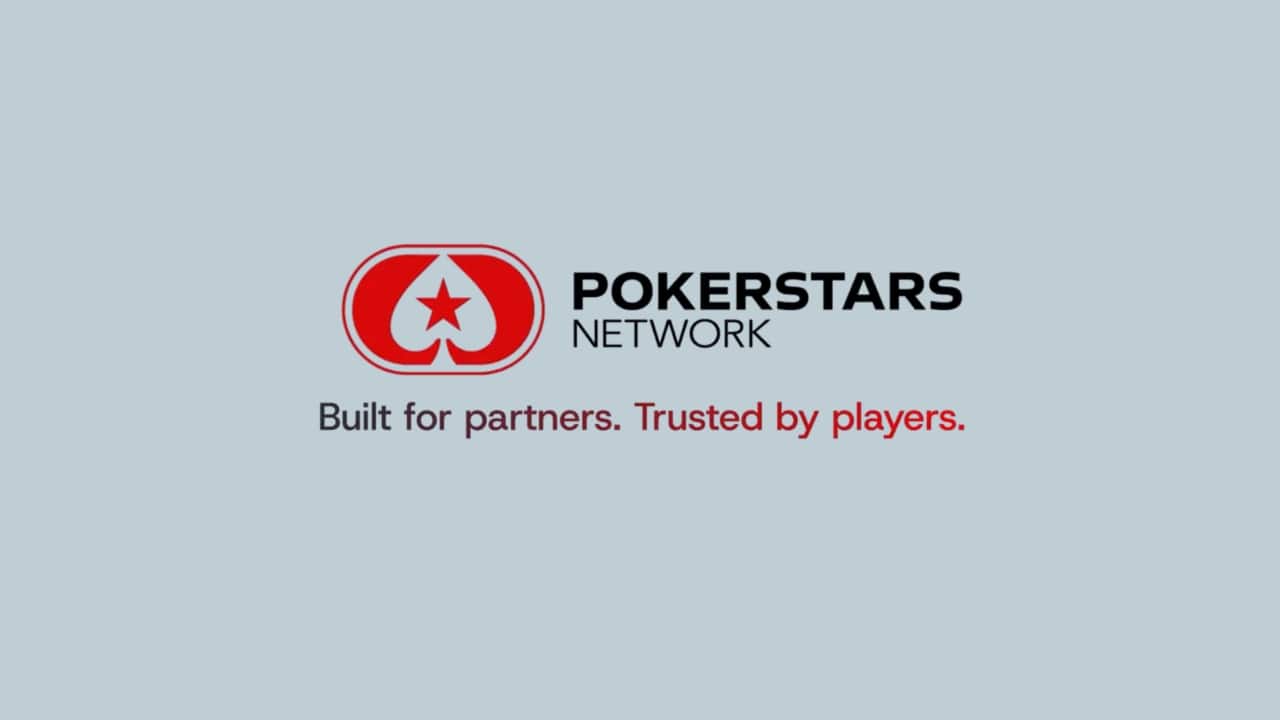 Logo des PokerStars Network auf grauem Hintergrund.