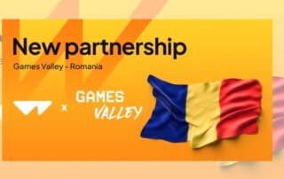 Darstellung der neuen Partnerschaft zwischen Wazdan und Games Valley mit beiden Logos.