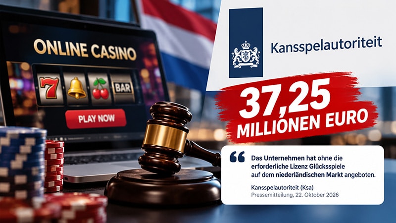 37,25 Millionen Euro Rekordstrafe gegen Online Casinos