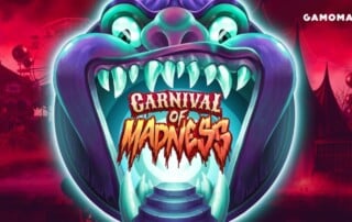 Carnival of Madness von Gamomat mit Horror-Monster und Slot-Logo.
